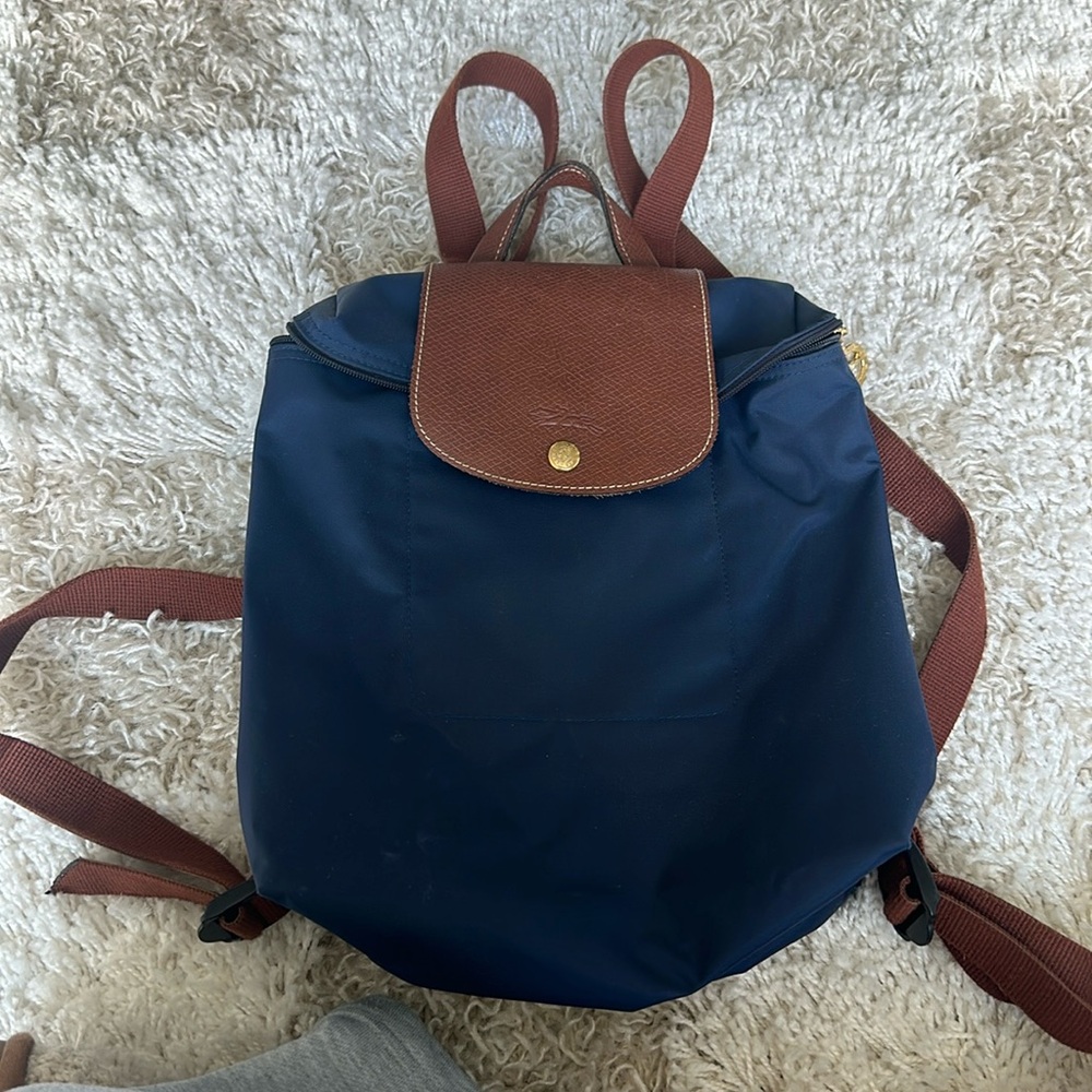 Navy Longchamp Backpack